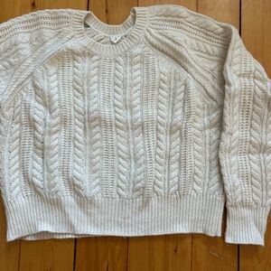 Arket Cream Cable Knit Sweater